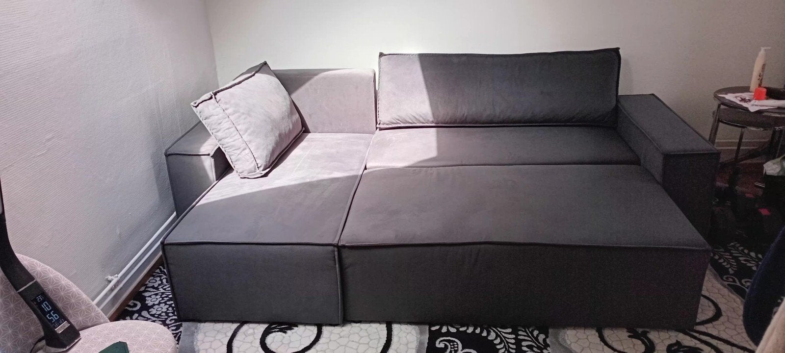 Canapé-lit d'angle convertible, 4 places, Neuf, Banc d'angle, 125 à 150 cm, Enlèvement