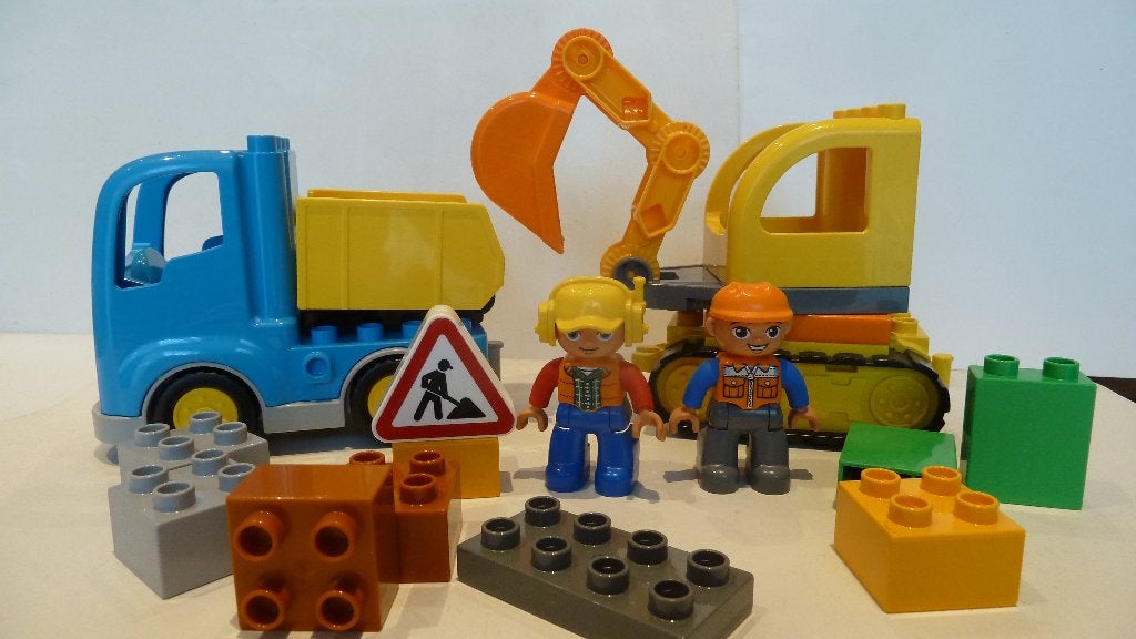 Lego Duplo Construction 10812 Truck & Tracked Excavator, Complet, Enlèvement ou Envoi, Ensemble complet, Comme neuf