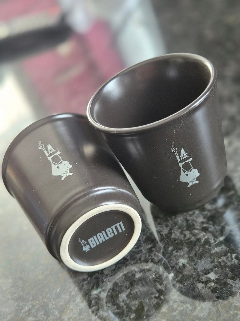 Lot de 2 tasses à expresso en céramique BIALETTI Neuves, Neuf, Céramique, Enlèvement, Tasse(s) et/ou soucoupe(s)