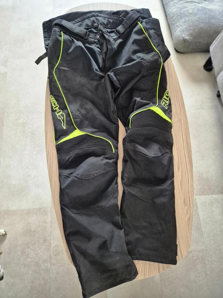 Richa moto broek zwart / fluo geel, Motoren, Ophalen, Heren, Broek | textiel, Richa