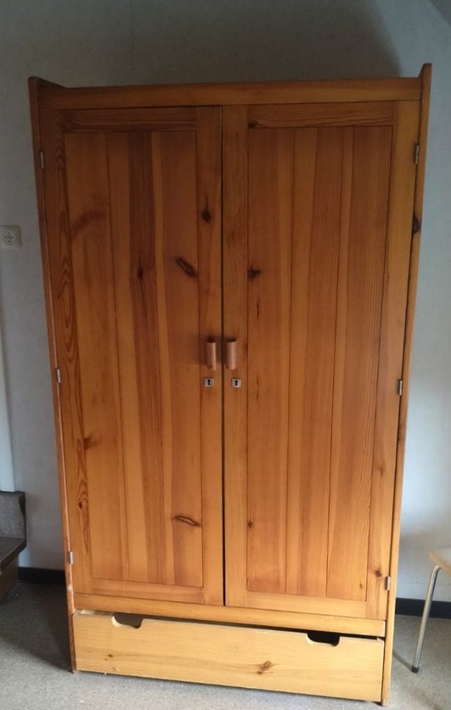 Mooie massief grenenhouten kast, Ophalen, Gebruikt, Kast, 50 tot 70 cm