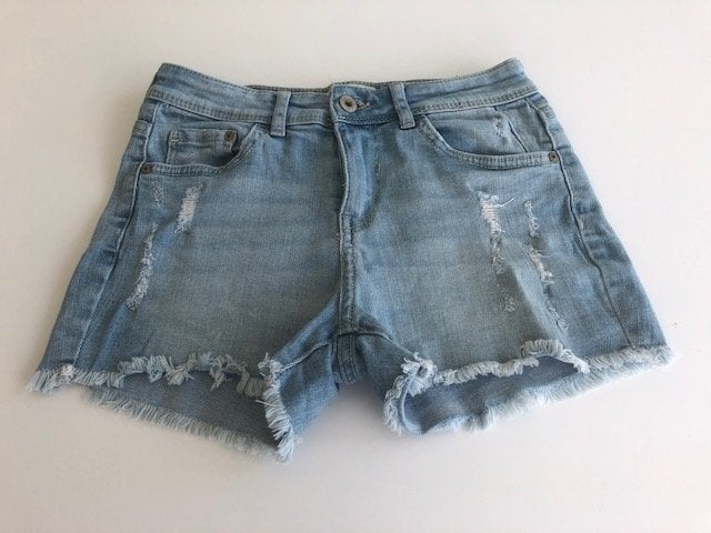 Jeans short 34, Kleding | Dames, Blauw, W27 (confectie 34) of kleiner, Gedragen, Bershka