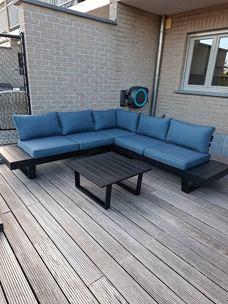 Tuin lounge, Tuin en Terras, Tuinsets en Loungesets, Ophalen, 5 zitplaatsen, Bijzettafel, Aluminium