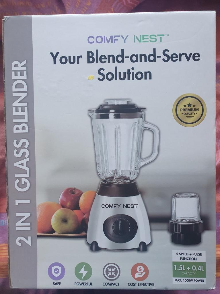 blender mixeur., 1 tot 2 liter, Ophalen, Nieuw, 3 snelheden of meer