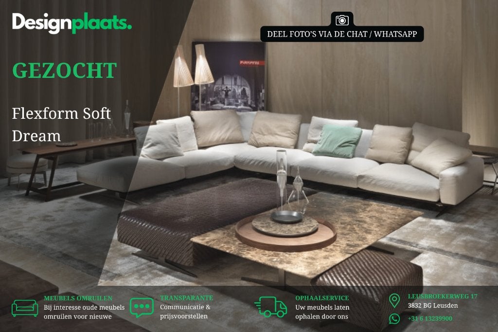 RECHERCHÉ: Flexform Soft Dream — Achat immédiat, Maison & Meubles, Canapés | Salons, Banc d'angle, Tissus, Enlèvement ou Envoi