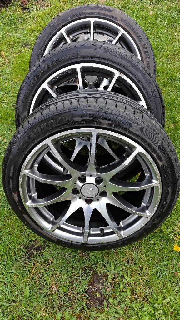Velgen Tomasson + Banden Hankook Ventus V12 Evo, Ophalen, 17 inch, Band(en), Personenwagen