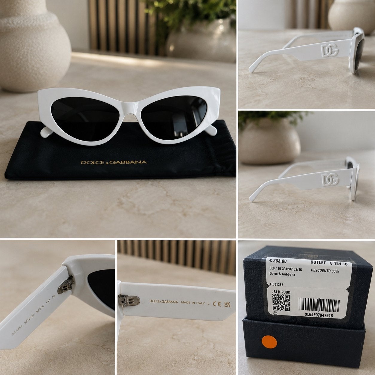 Dolce & Gabbana DG4450 blanc, Enlèvement ou Envoi, Comme neuf, Dolce & Gabbana, Lunettes