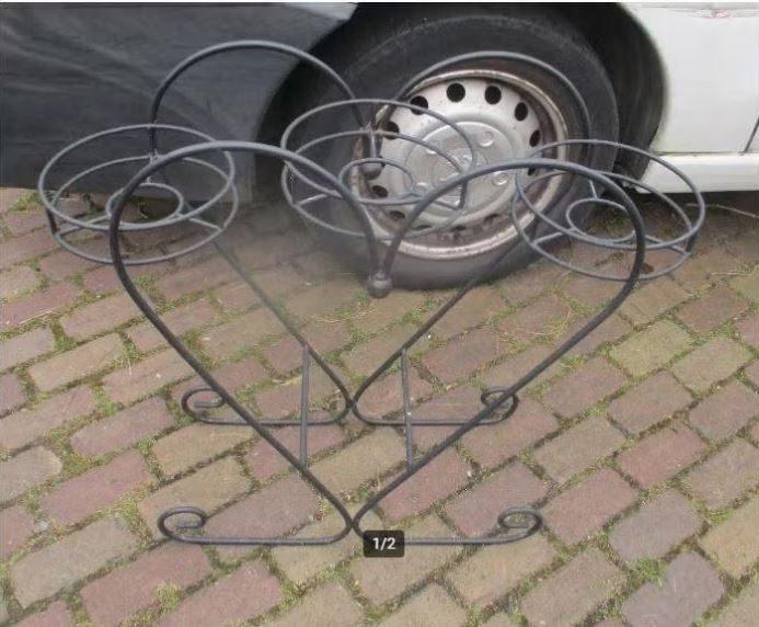 Superbe étagère à plantes en métal pour 3 pots, Jardin & Terrasse, Enlèvement ou Envoi, Comme neuf, Métal, Intérieur