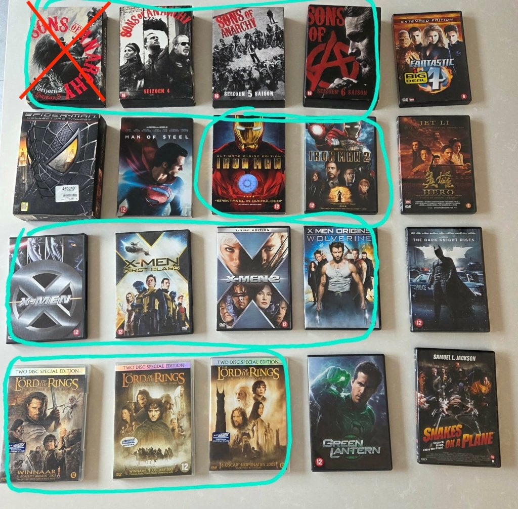 DVD's (actiefilms, lord of the rings, marvel, natuur...), CD & DVD, DVD | Autres DVD, Comme neuf, Tous les âges, Enlèvement