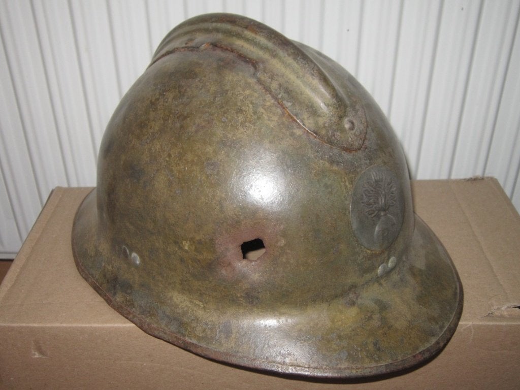 Casque impacté France ww2, Collections, Envoi, Autres