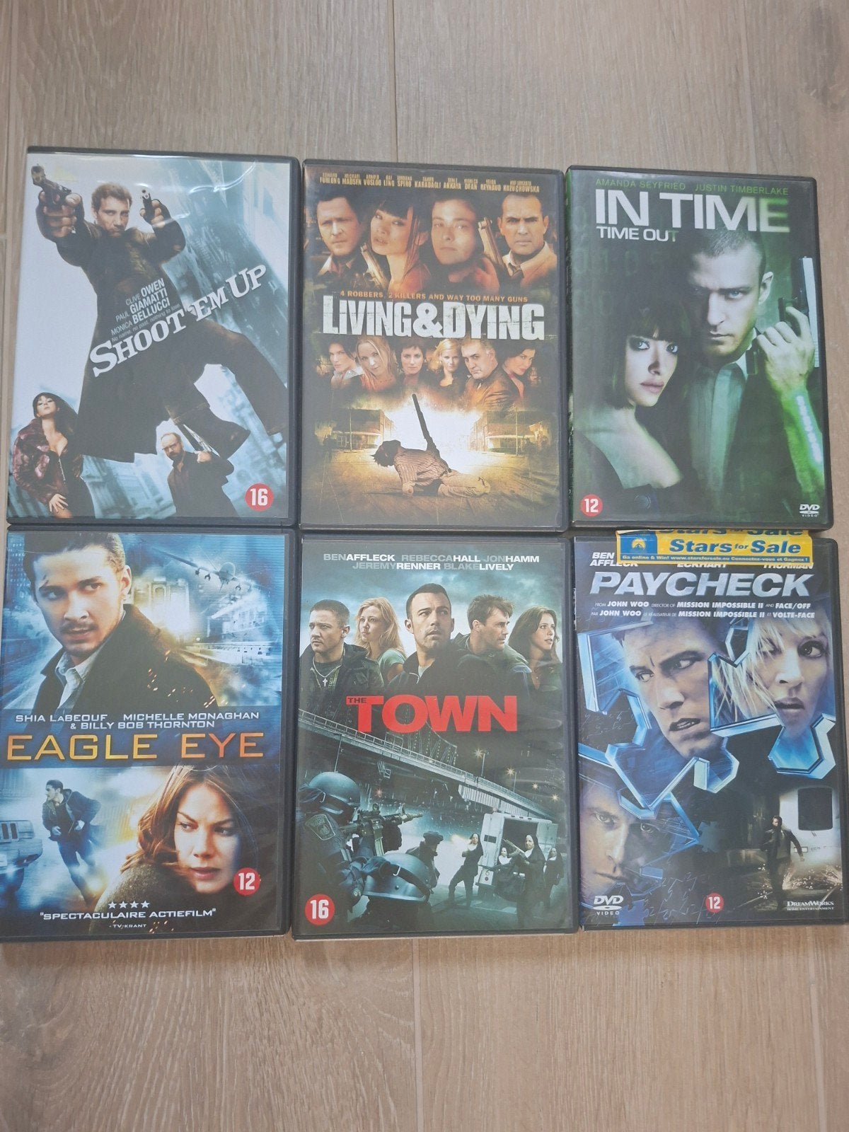 Pakket van 6 spannende Actie / Thriller DVD's (o.a. The Town, Engels, Nederlands, Ophalen of Verzenden, Zo goed als nieuw