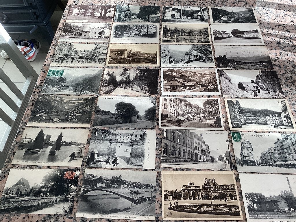 Lot de 28 belles cartes postales FRANCE, Collections, Enlèvement ou Envoi, 1920 à 1940, Affranchie, France