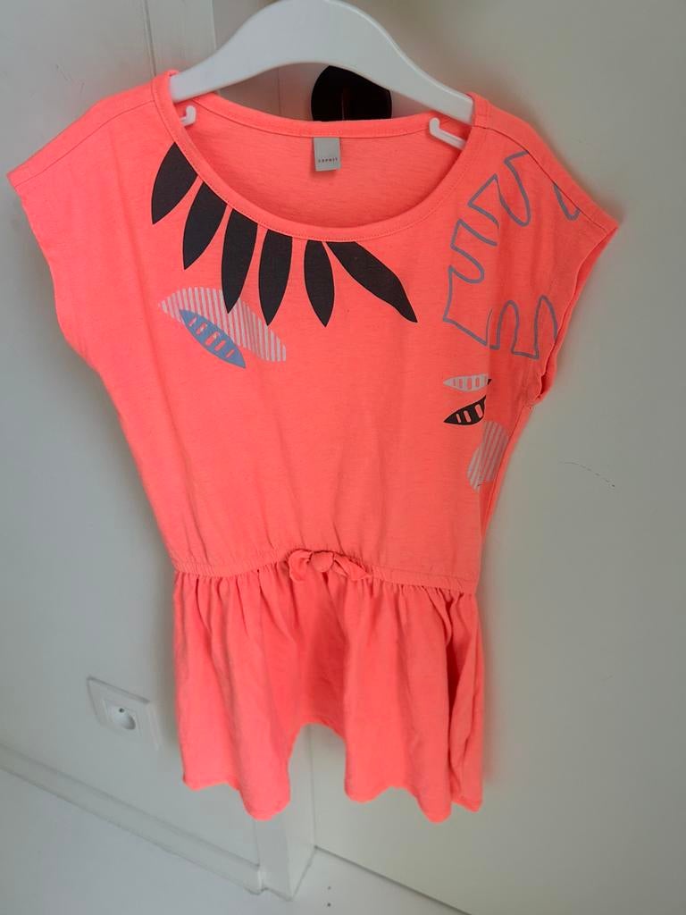 Fluo-oranje kleedje - Esprit - mt 122/128, Enfants & Bébés, Vêtements enfant | Taille 122, Enlèvement ou Envoi