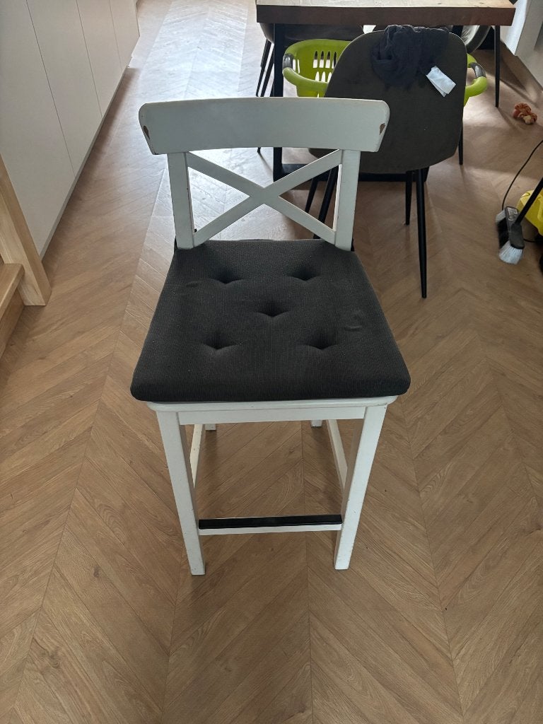 3 barkrukken, gesigneerd door Niels Albert, Ophalen, Overige typen, Hout, IKEA