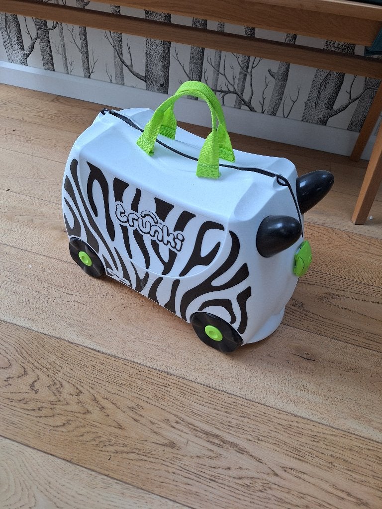 Trunki reiskoffertje wit (Zebra), Enlèvement, Utilisé