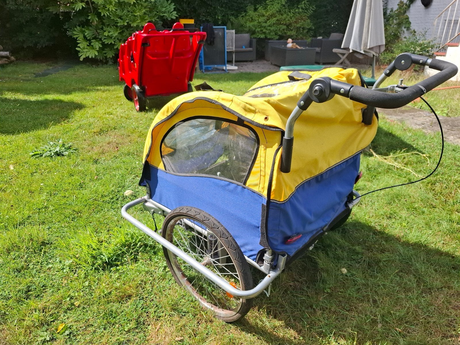 kinderfietskar, Fietsen en Brommers, Fietsaccessoires | Aanhangwagens en Karren, Ophalen, Gebruikt