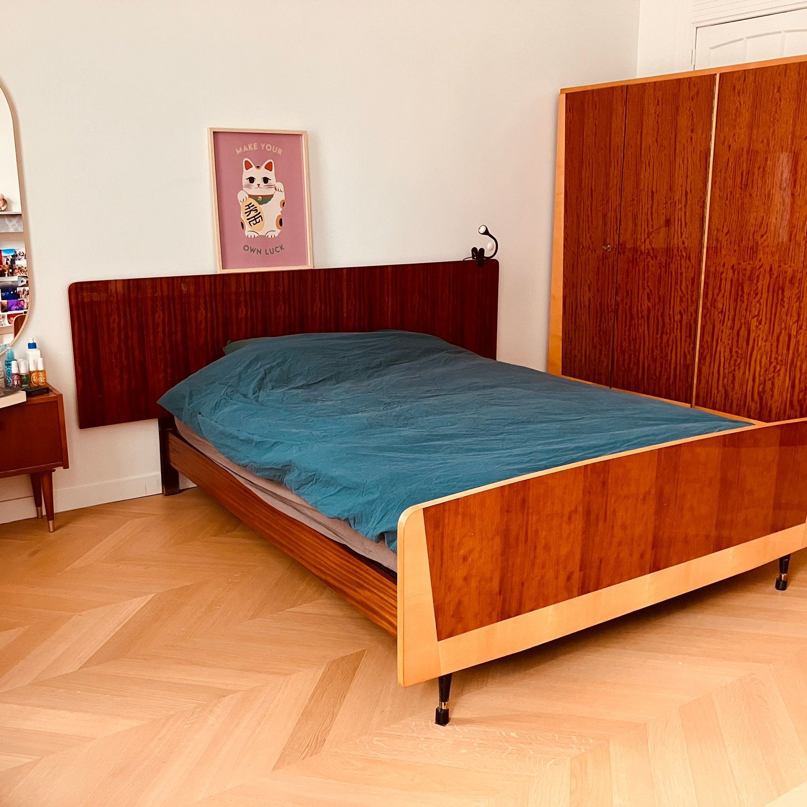 Chambre du milieu du siècle - design belge, vintage, Enlèvement, Utilisé, Queen size, Mid-century