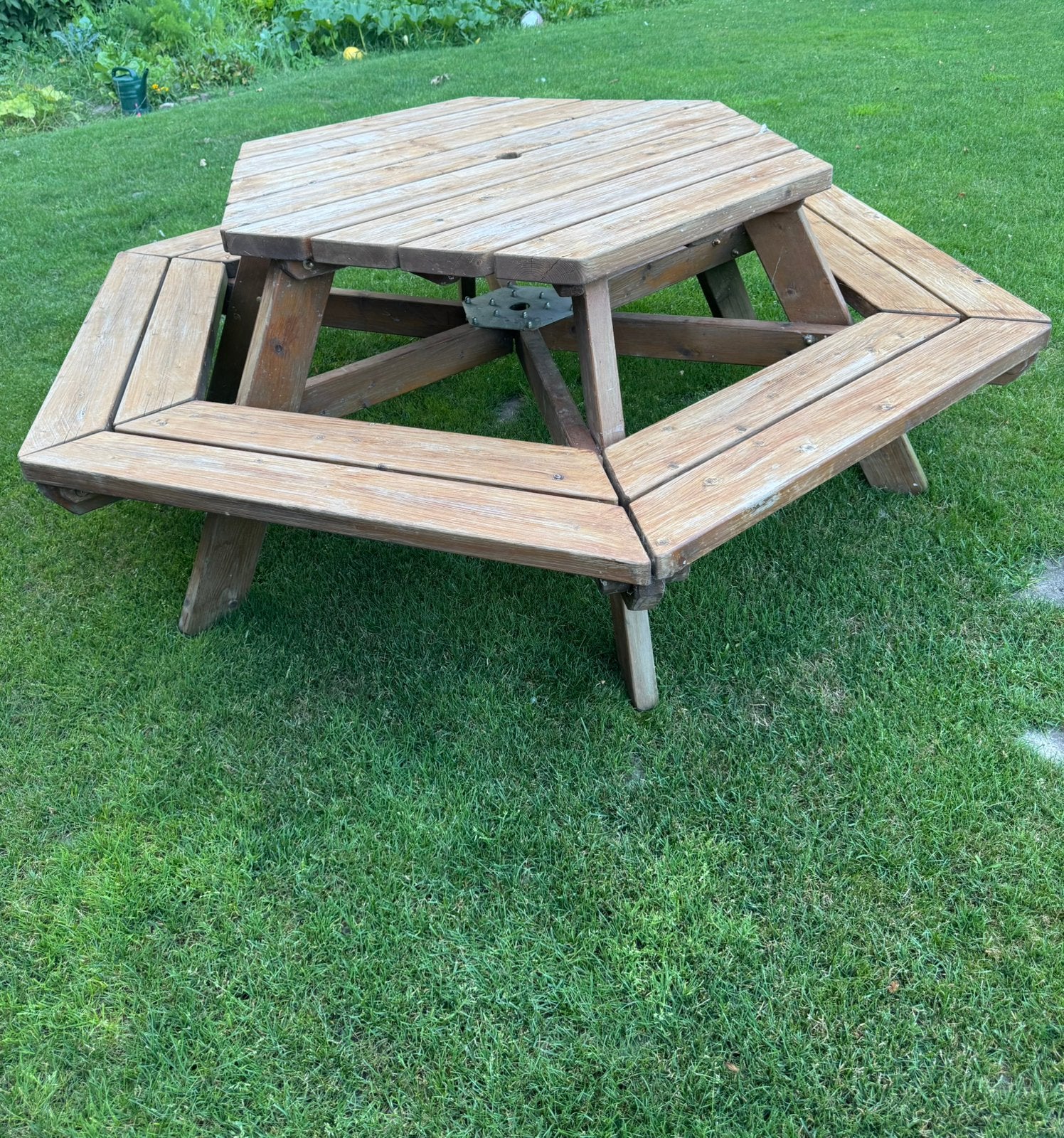 Houte picknick tafel, Tuin en Terras, Ophalen, Gebruikt, Hout