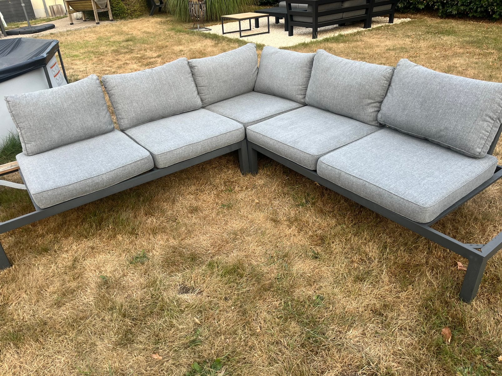 Loungekussens + Loungetafeltje (+optioneel gratis loungeset), Jardin & Terrasse, Ensembles de jardin, 5 places, Enlèvement, Utilisé