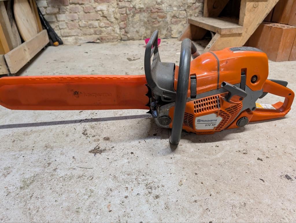 Kettingzaag Husqvarna 572XP met zaagblad 50cm, Ophalen, 70 mm of meer, Kettingzaag, Zo goed als nieuw
