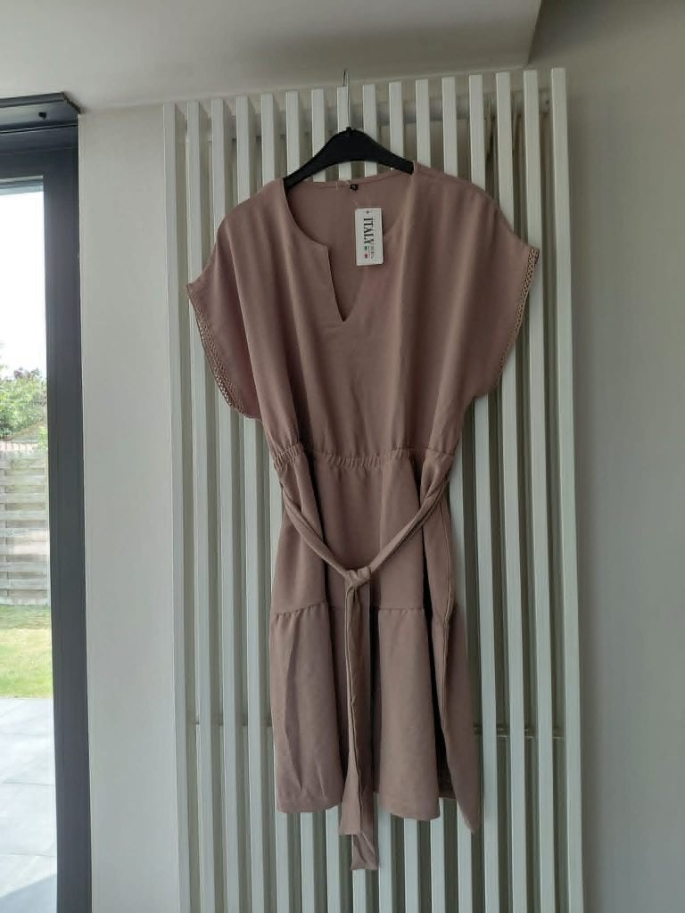 Jurk maat XL bruin, Vêtements | Femmes, Robes, Moda Italia, Enlèvement ou Envoi, Au-dessus du genou, Brun