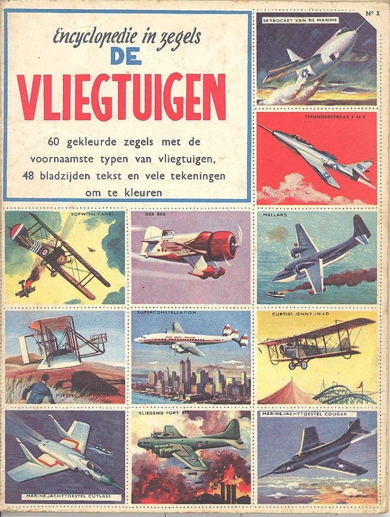 Encyclopedie in zegels nr 2:De vliegtuigen., Ophalen of Verzenden, Gelezen, Prentenboek