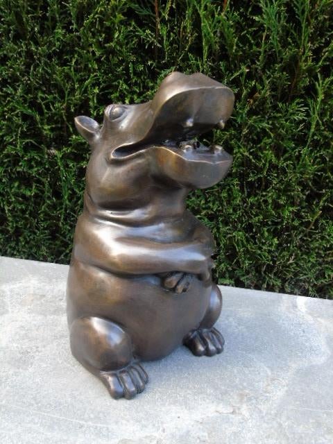 hippopotame en bronze , jet d eau, Jardin & Terrasse, Pièces d'eau & Fontaines, Enlèvement ou Envoi, Neuf, Autres matériaux, Fontaine