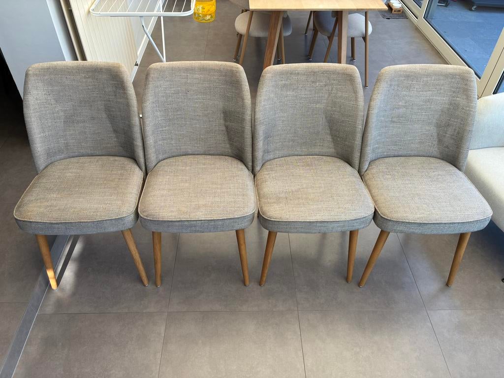 4 eetkamerstoelen, Ophalen, Gebruikt, Vier, Stof