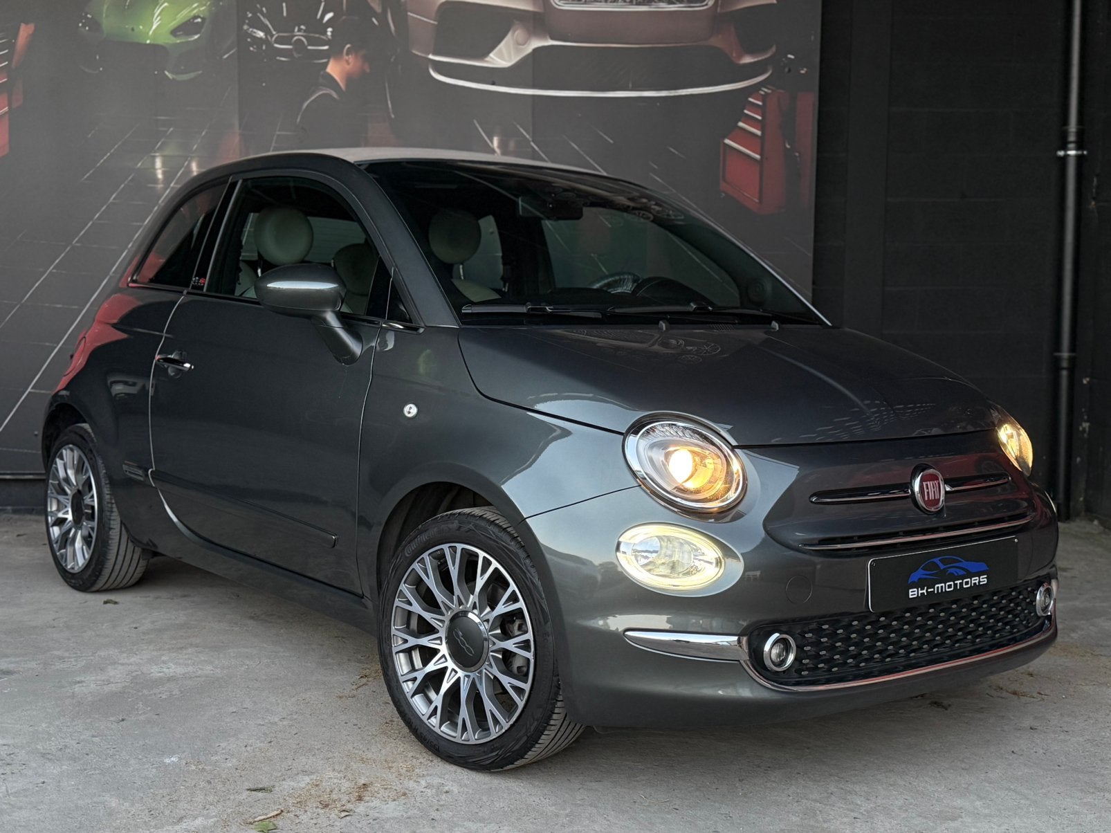 Fiat 500c Cabrio 1.0i hybride Dolcevita, Autos, Fiat, Cuir, Argent ou Gris, Euro 6, Entreprise