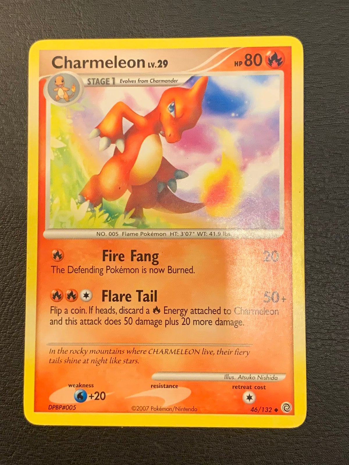 Charmeleon 46/132 Lv.29 80 HP 2007, Hobby en Vrije tijd, Verzamelkaartspellen | Pokémon, Ophalen of Verzenden, Zo goed als nieuw