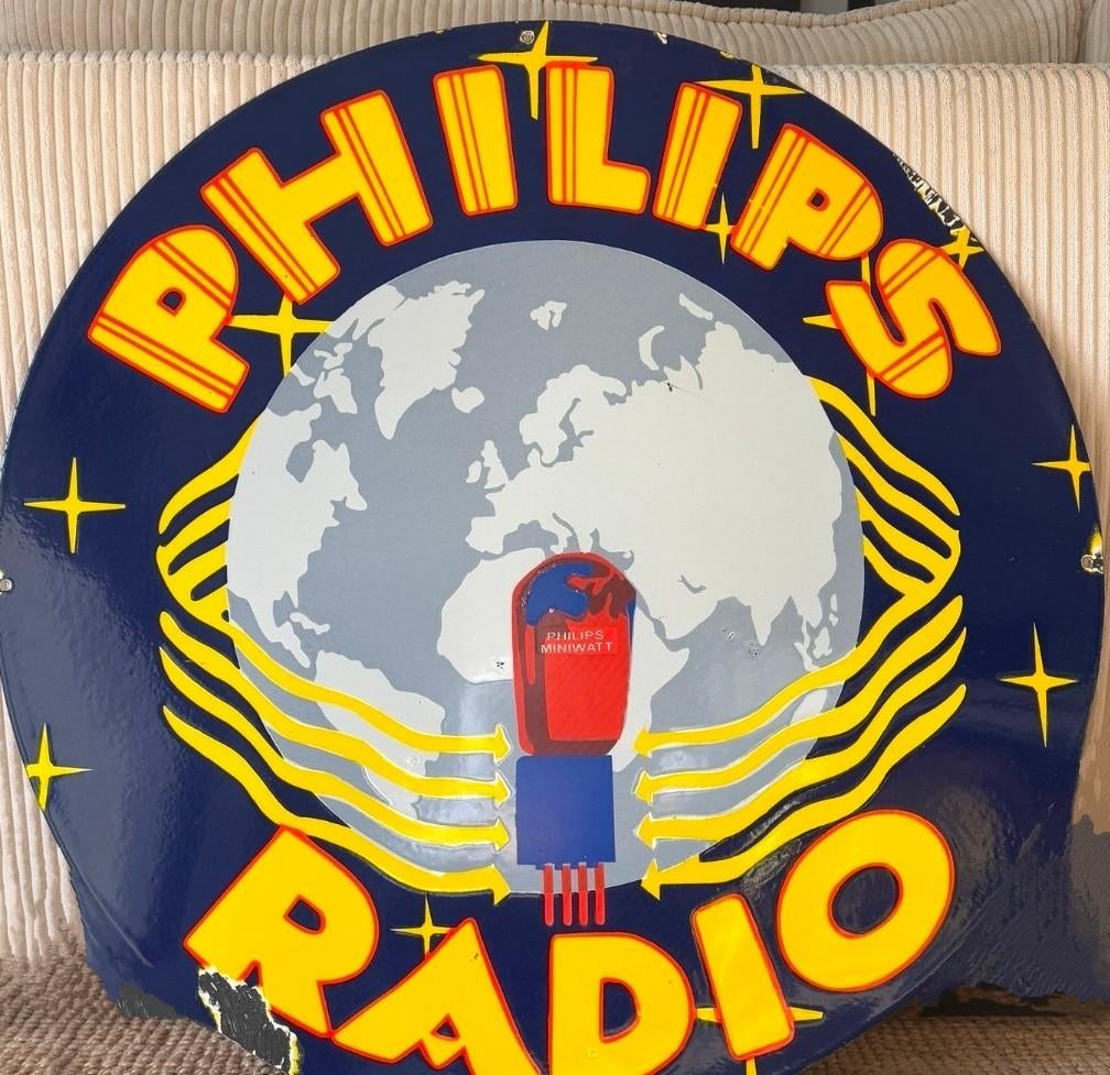 Plaque émaillée Philips XL, Collections, Marques & Objets publicitaires, Enlèvement ou Envoi, Comme neuf, Panneau publicitaire