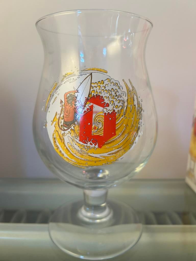 Bierglas Duvel Kobe De Keyzer Collectors glass + verpakking, Ophalen, Nieuw, Glas of Glazen