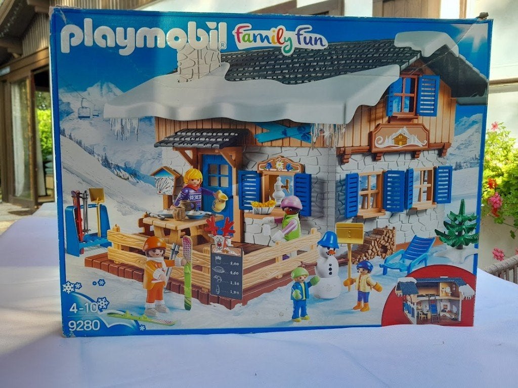 Playmobil Skihut 'family fun' 9280., Gebruikt, Gebouw, Complete set, Family fun