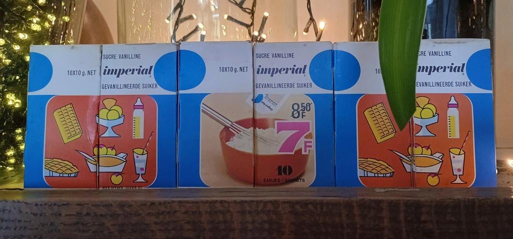 Sucre vanillé 6X Vintage Imperial — franc belge, Enlèvement ou Envoi