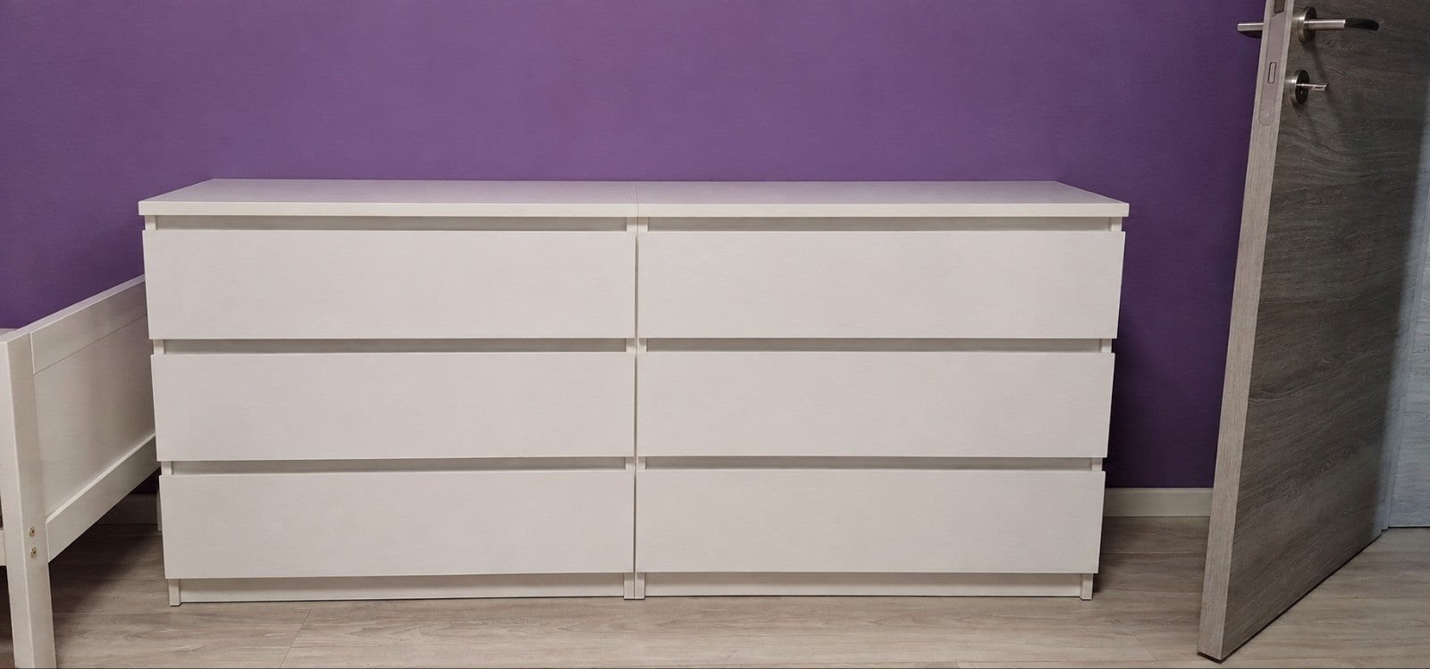 Commode IKEA MALM – 6 tiroirs – Blanche – Très bon état, Maison & Meubles, IKEA, Enlèvement