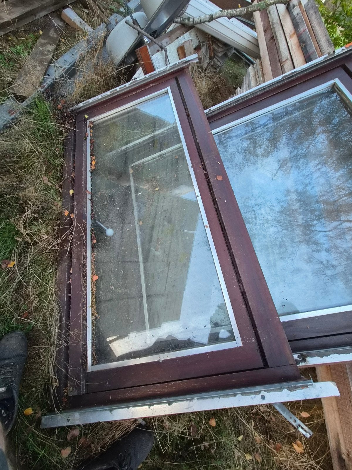 Raam dubbel glas, te openen - 159*82*6, Ophalen, Gebruikt, Raamkozijn, 150 tot 225 cm
