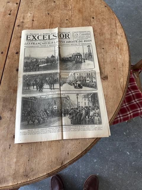 Excelsior mardi 17 décembre 1918 francais Rive droite Rhin, Enlèvement ou Envoi, Armée de terre, Info, Excelsior