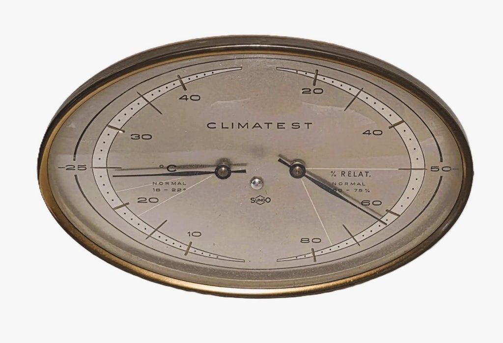 Thermomètre baromètre vintage SUNDO., Enlèvement ou Envoi, Comme neuf, Station météo