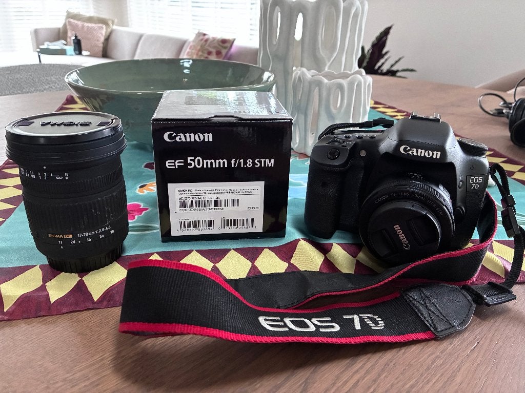 Canon EOS 7D met twee lenzen (50mm & 17-70mm), Ophalen, Gebruikt, Spiegelreflex, Canon