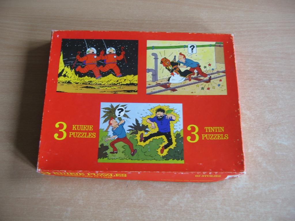 Kuifje : 3 puzzels in één doos uit 1977., Eén stripboek, Ophalen of Verzenden, Zo goed als nieuw, Herge