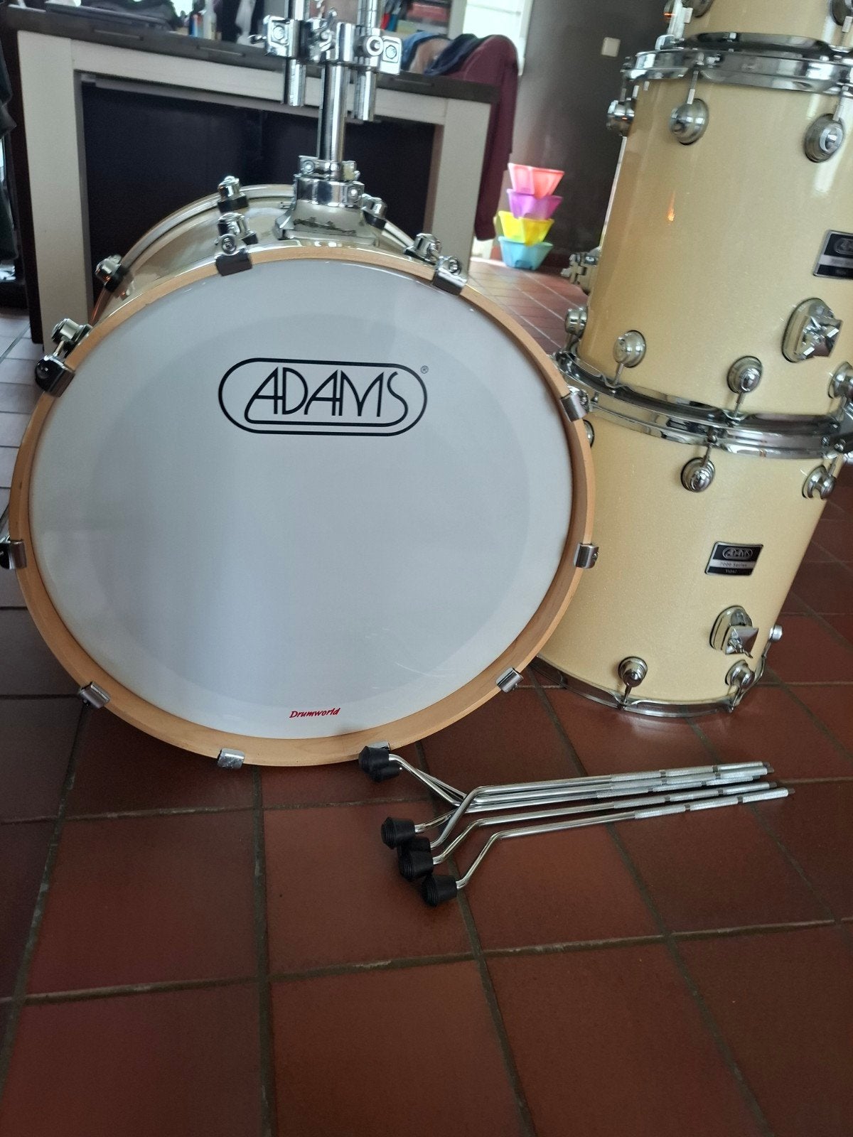 Kit de batterie Adams 7000 Vital Series Birch 6 pièces en zg, Enlèvement, Comme neuf, Batterie ou Percussions