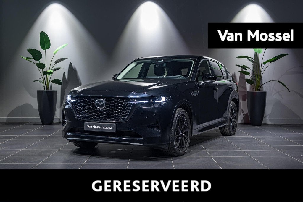 Mazda CX-60 2.5 240kW HOMURA AWD STUUR- EN ZETELVERWARMING |, Auto's, Mazda, Automaat, 241 kW, Stof, Zwart
