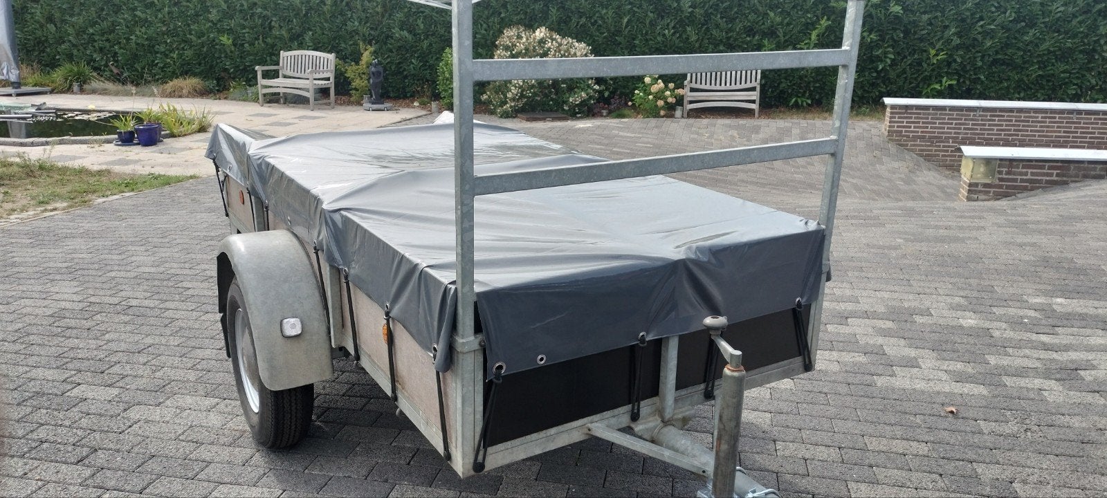 aanhangwagen aanhanger enkelasser remorque remork, Ophalen, Zo goed als nieuw