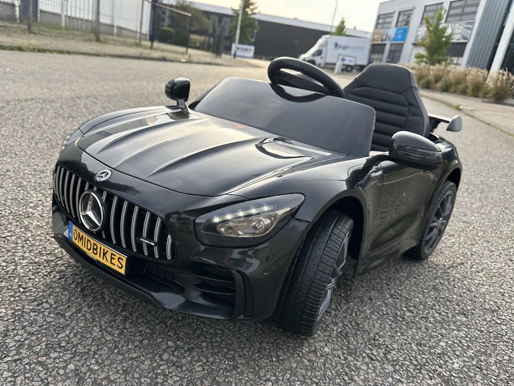 Mercedes GT-R AMG zwart 12V RC / Leder / Rubberband en MP3, Ophalen of Verzenden, Nieuw