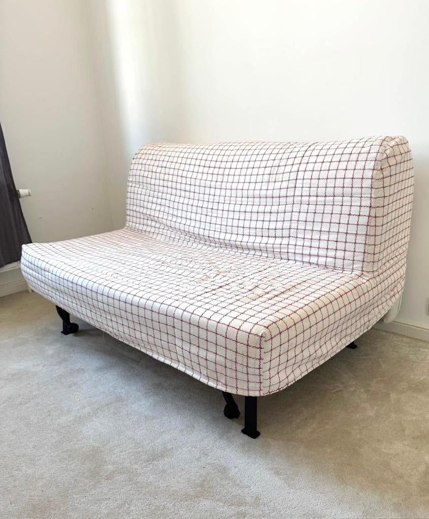 Sofabed / Canapé lit 2 places confortable, Moins de 75 cm, Moins de 150 cm, Enlèvement, Utilisé