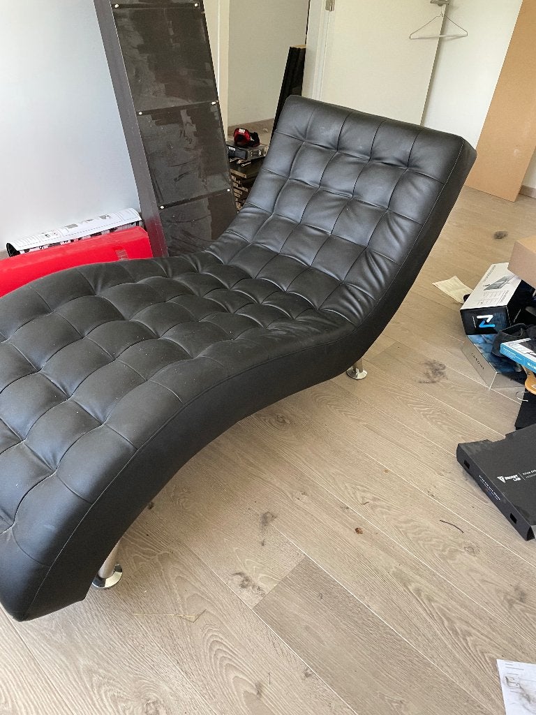 Design zetel zwart, Ophalen, Zo goed als nieuw, Kunststof