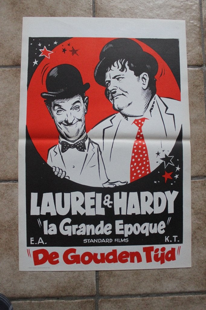 filmaffiche Laurel and Hardy The Golden Age filmposter, Rechthoekig Staand, Ophalen of Verzenden, Zo goed als nieuw, A1 t/m A3