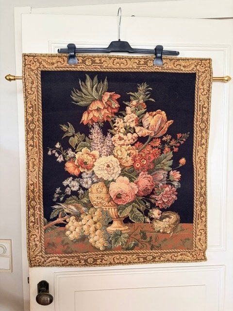 Wandtapijt "Brussels Bouquet" – Incl. Certificaat (Brugge), Antiek en Kunst, Curiosa en Brocante, Ophalen