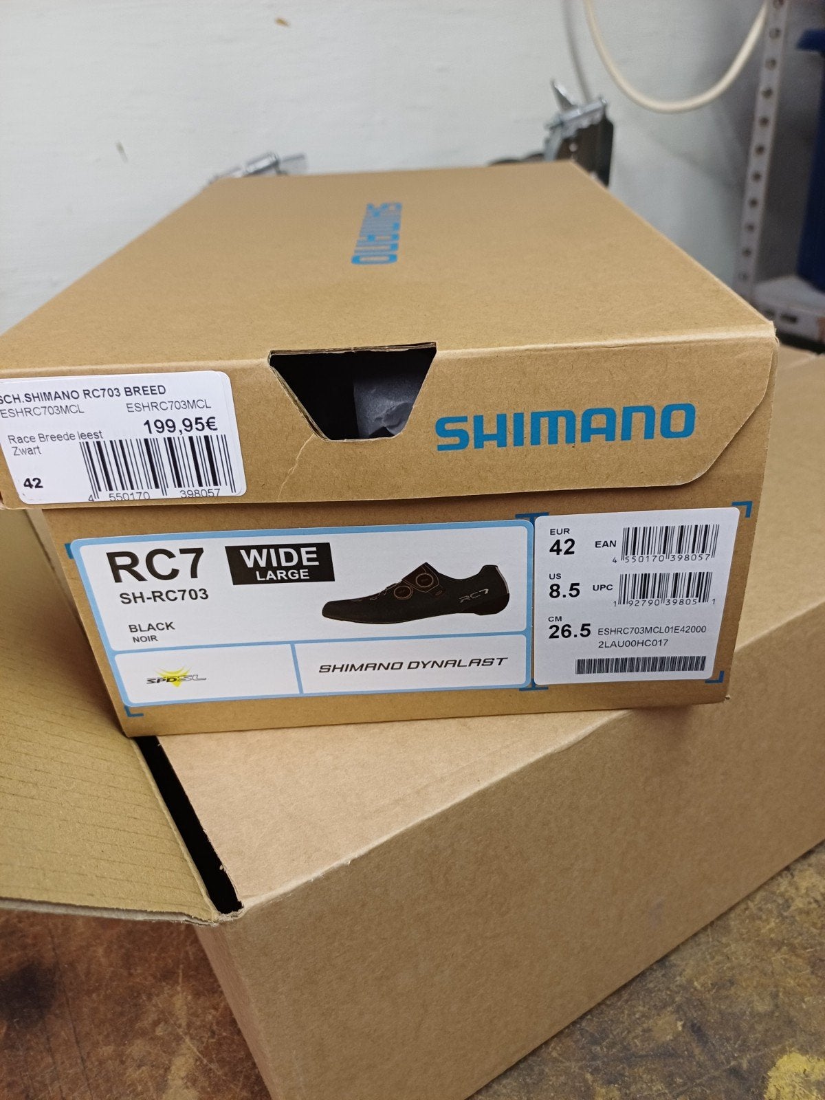 Nieuwe fietsschoenen Shimano RC7 wide maat 42, Ophalen