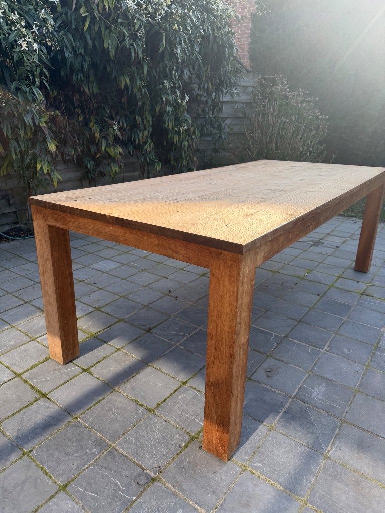 Teak tafel, Huis en Inrichting, Tafels | Eettafels, Ophalen, 100 tot 150 cm, Teakhout, 200 cm of meer